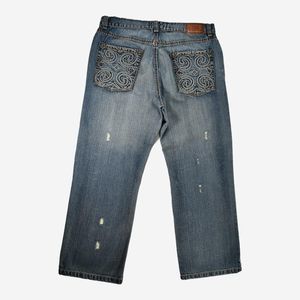 Vintage Y2K LL Cool J Baggy Wide Leg Distressed Jeans - 36